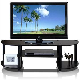 Espresso & Black TV Stand Fits up to 42-inch TV