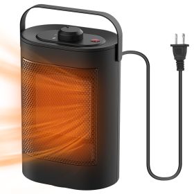 1500W Portable Electric Fan Heater PTC Ceramic Heating Cool Fan Overheating Tip Over Protection 3S Heating Space For 322 Sq FT Home Office Use