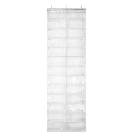 26 Pockets Over the Door Shoe Rack Hanging Shoe Organizer Shelves 26 Sections Foldable