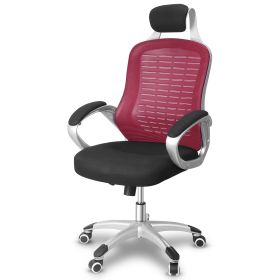 Ergonomic Mesh Office Chair High Back Desk Chair 360° Swivel Home Task Chair with Adjustable Lumbar Support Rocking Function Armrest Headrest