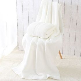 Soft Cotton Extra Large Bath Towel (32-Inch-by-70-Inch) Luxury Bath Sheet (Color: White, size: M)